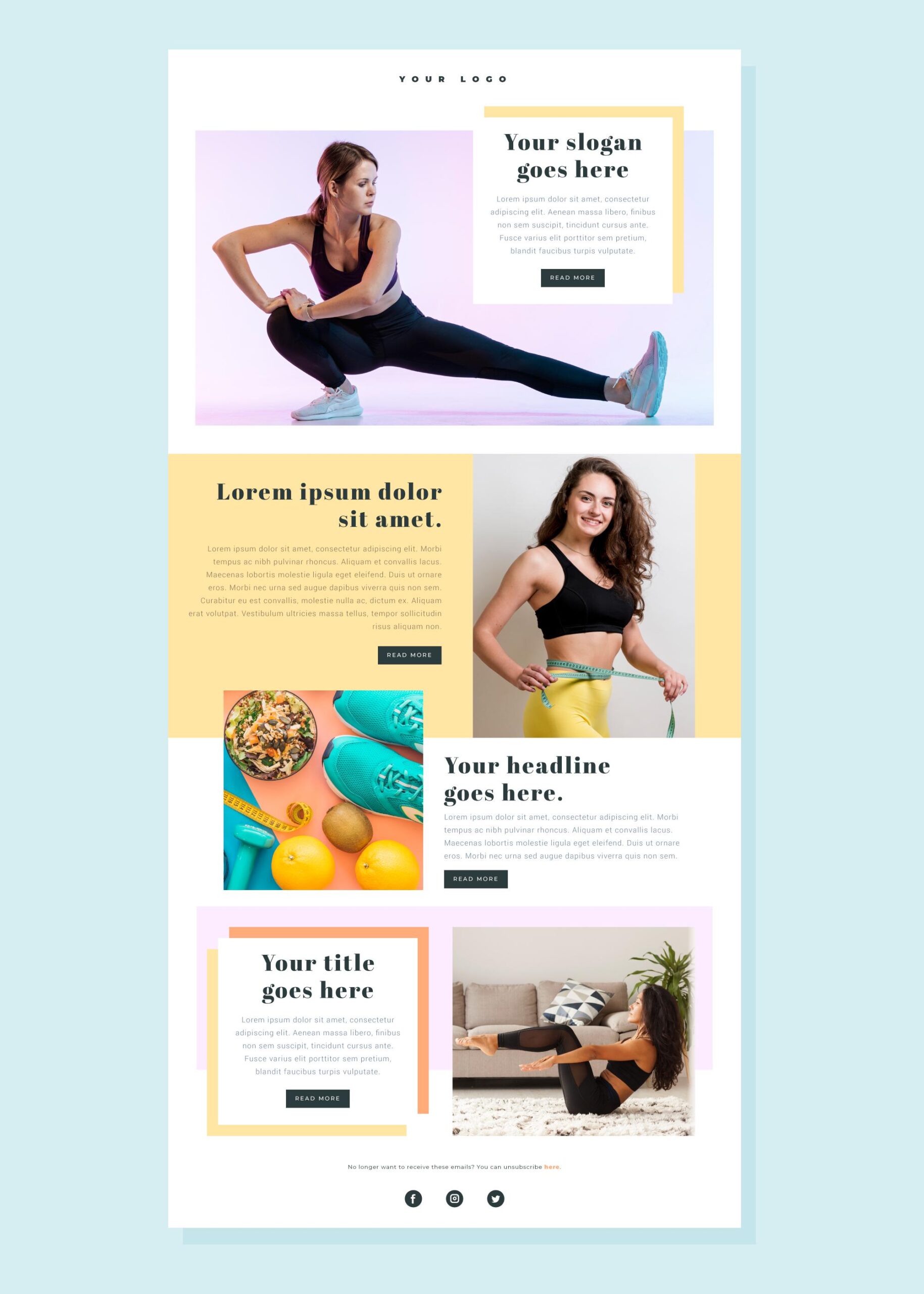 Fitness website template
