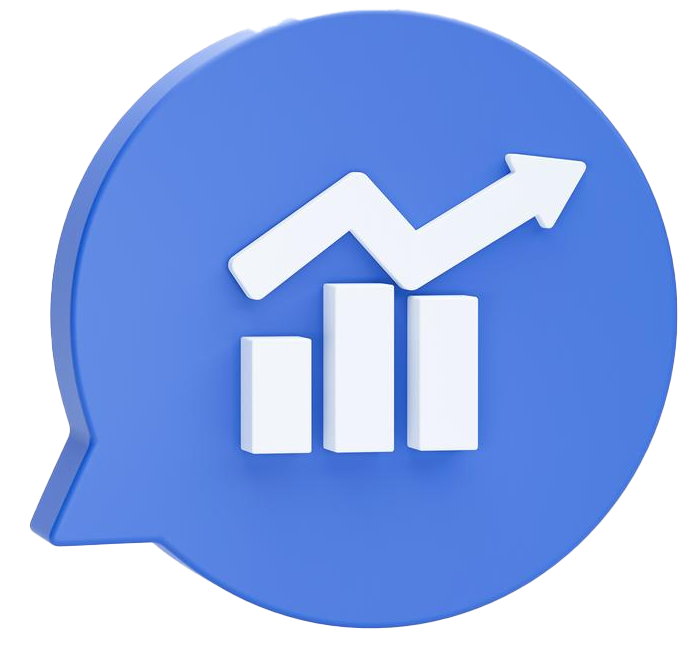 Round shape blue colour fill growth